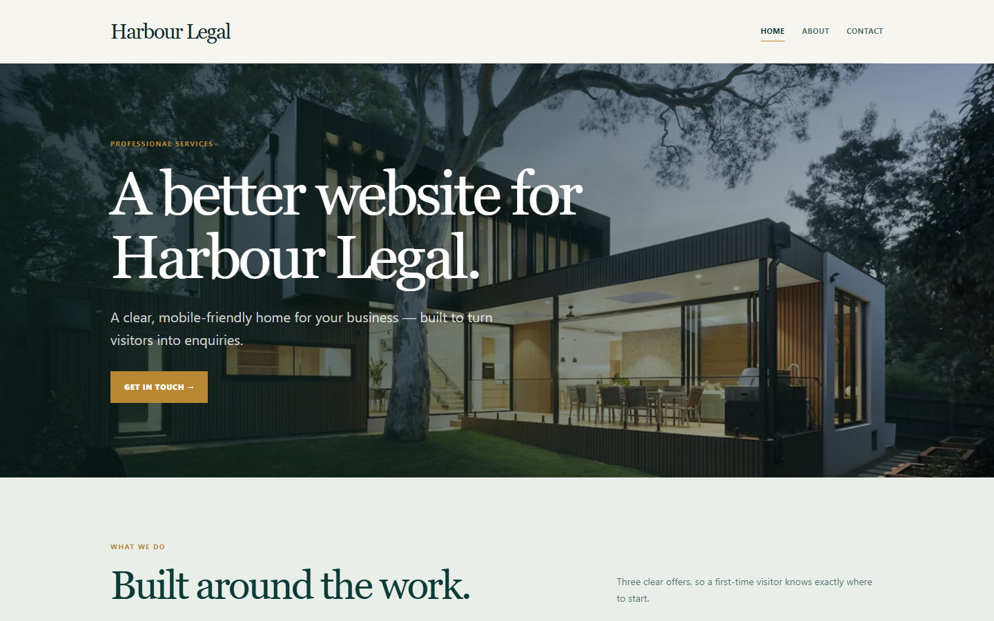 Harbour Legal template preview