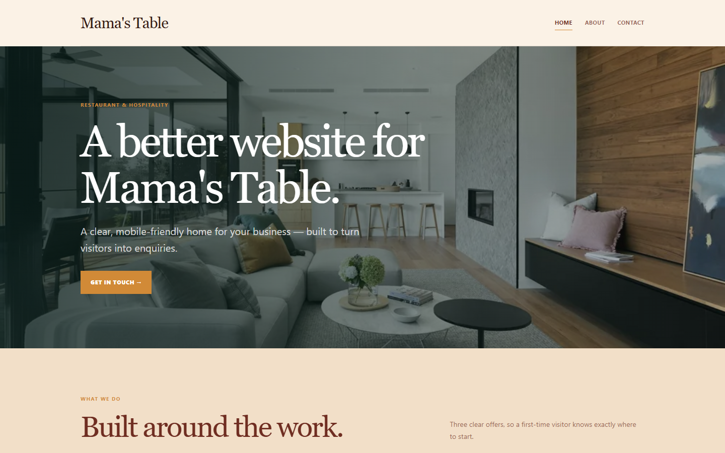 Mama's Table template preview