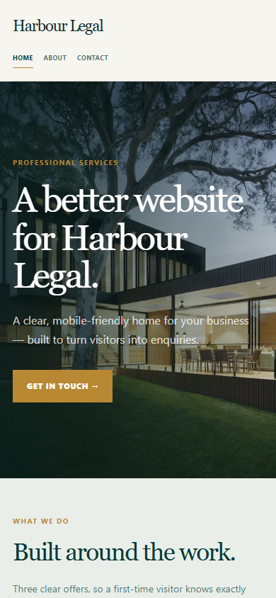 Mobile version of a Soft Place website
